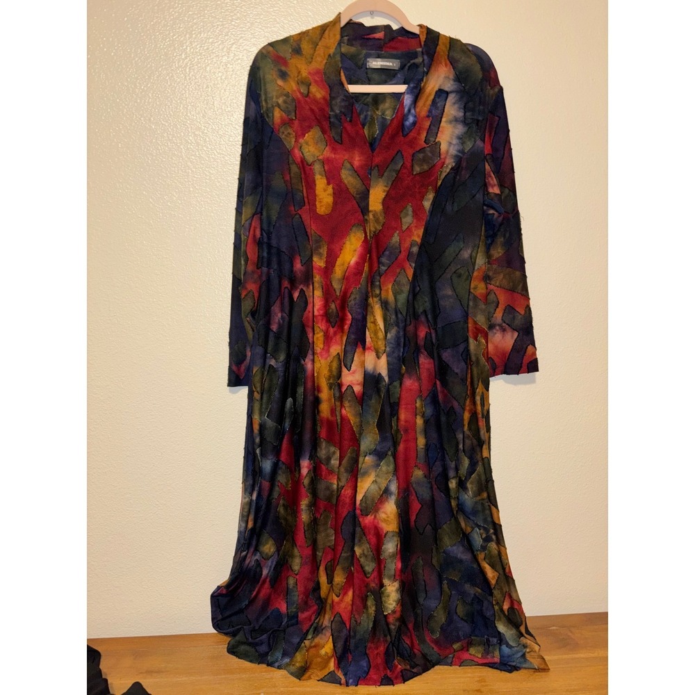ALEMBIKA FESTOON V-NECK COCOON DRESS, SUNBURST size 2 US 8-10 women